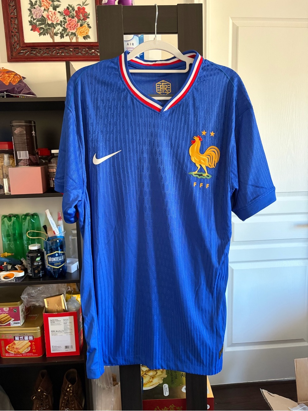 Nike Men’s France National Team Blue Soccer Jersey with Yellow Rooster Crest